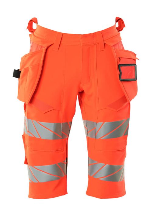 Bermuda con tasche esterne ACCELERATE SAFE hi-vis rosso