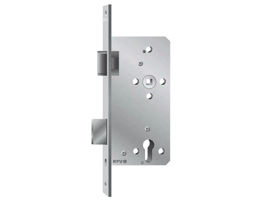 Serratura monopunto a incasso per porte di ingresso, versione peso medio  