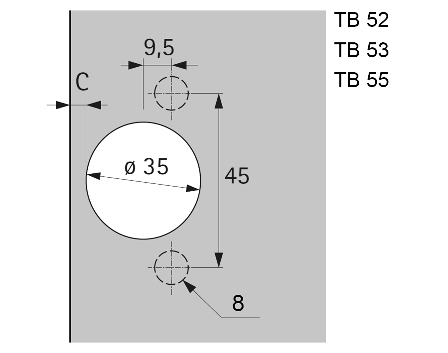 Cerniera da 110° Sensys 8675