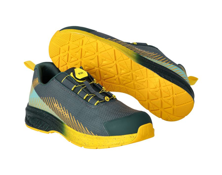 Scarpe antinfortunistiche FOOTWEAR CUSTOMIZED Verde foresta/giallo girasole