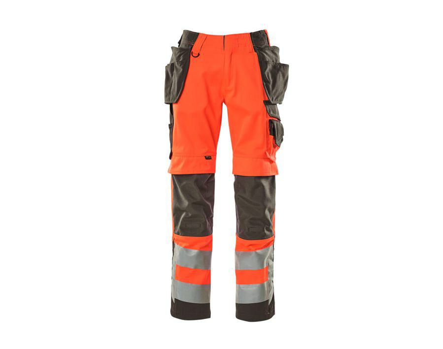 Pantaloni con tasche esterne SAFE SUPREME hi-vis rosso/antracite scuro