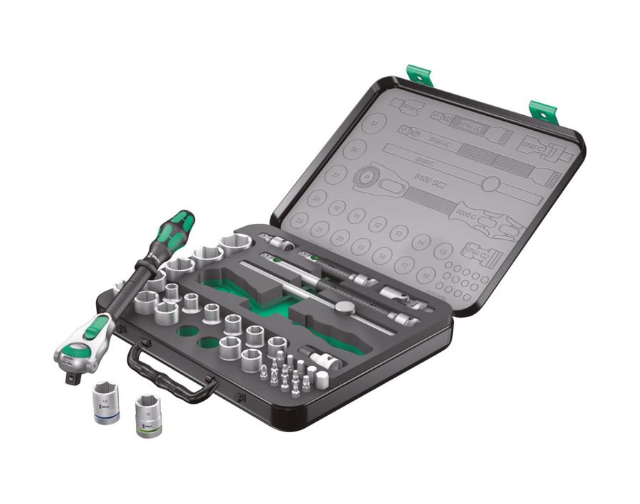 Sechskant-Steckschlüssel-Garnitur 1/2" Zyklop Speed, 37-teilig