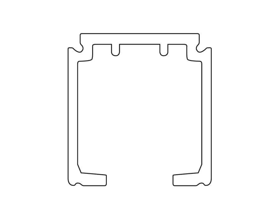 Binario in alluminio superiore 1280