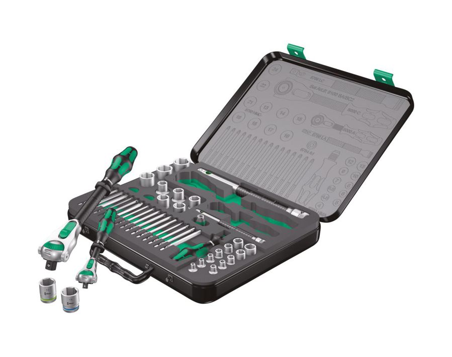 Kombinierte Sechskant-Steckschlüssel-Garnitur 1/4" und 1/2" Zyklop Speed