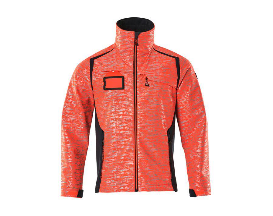 Giacca Softshell ACCELERATE SAFE hi-vis rosso/blu navy scuro