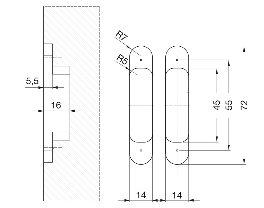 Cerniera per mobili Kubikina 