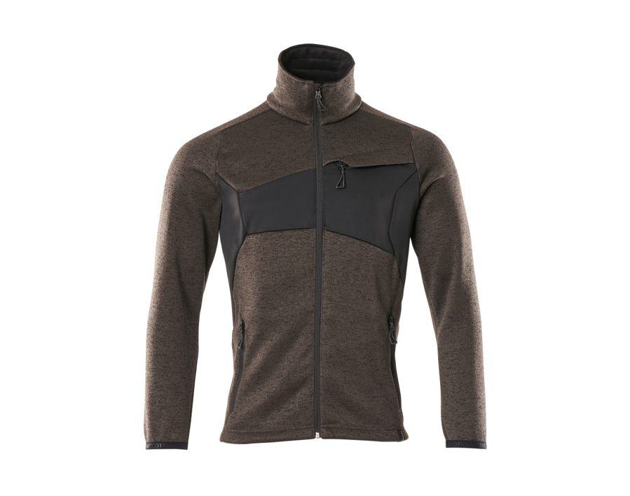 Maglione con chiusura lampo ACCELERATE antracite scuro/nero