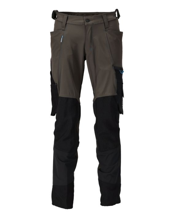 Pantaloni con tasche porta-ginocchiere ADVANCED antracite scuro/nero
