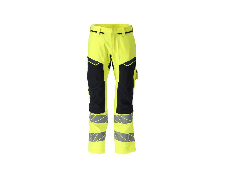 Pantaloni con tasche porta-ginocchiere ACCELERATE MULTISAFE hi-vis giallo/blu navy scuro