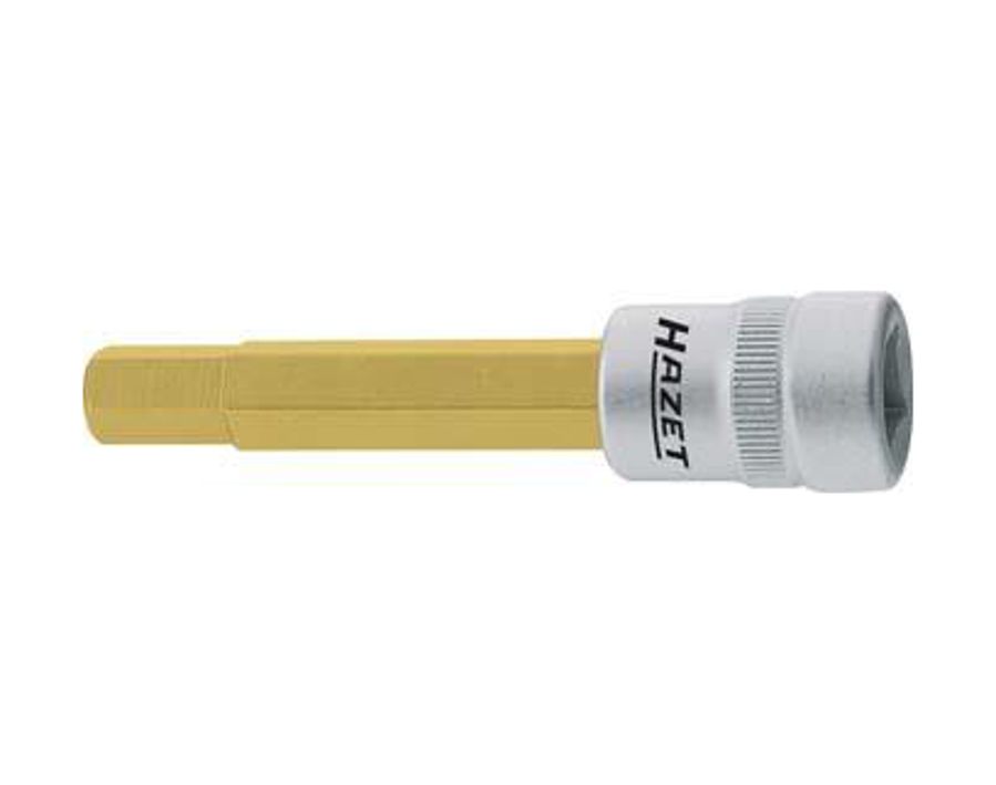 Schraubendreher-Einsatz 3/8" für Innensechskantschrauben, TiN-beschichtet, lange Ausführung