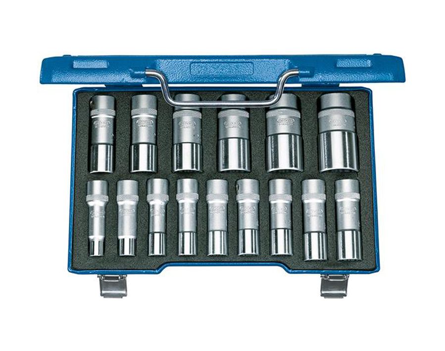 Zwölfkant-Steckschlüssel-Einsatz-Garnitur 1/2", lang