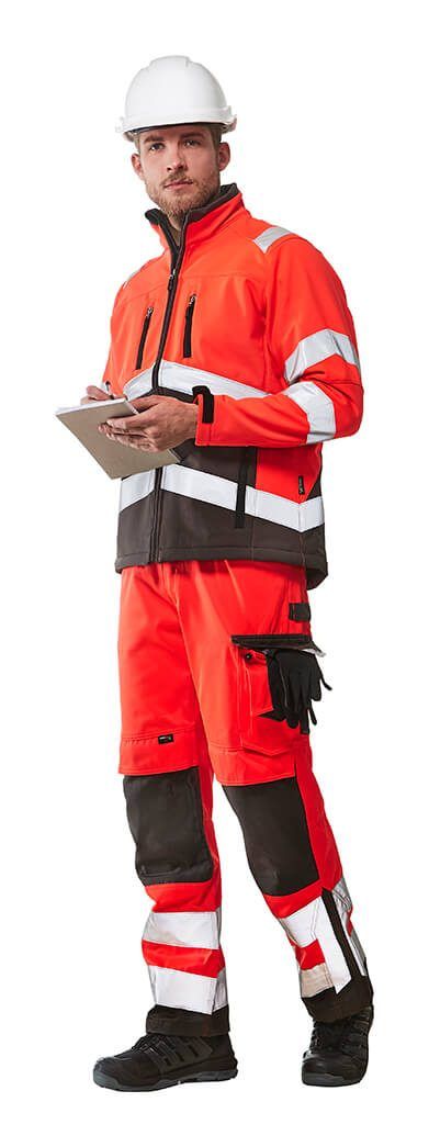 Pantaloni con tasche porta-ginocchiere SAFE SUPREME hi-vis arancio/antracite scuro