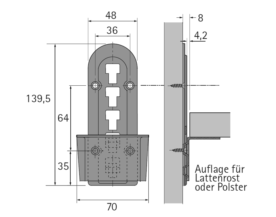 Giunzione per letti Varifix