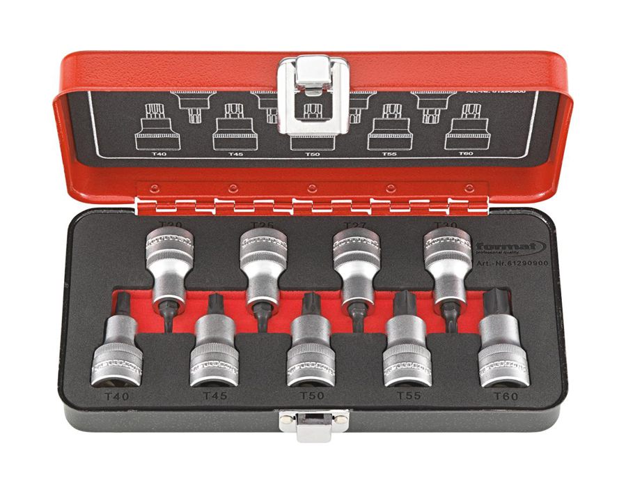 Schraubendreher-Einsatz-Garnitur 1/2" für Innen-TORX®-Schrauben