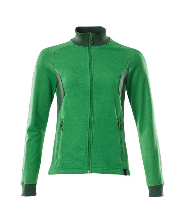 Felpa con chiusura lampo ACCELERATE verde prato/verde