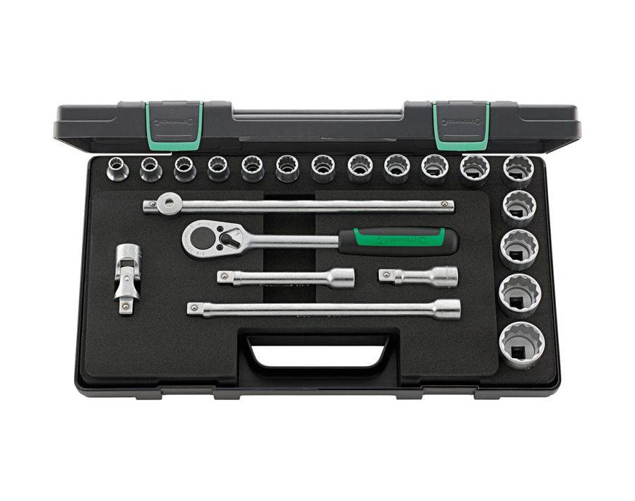 Zwölfkant-Steckschlüssel-Garnitur 1/2"