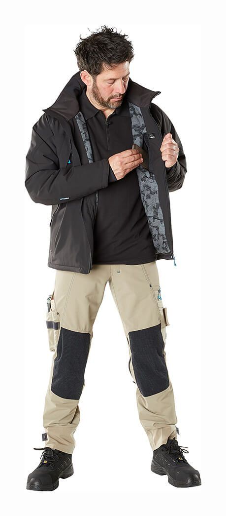 Pantaloni con tasche porta-ginocchiere ADVANCED blu navy scuro