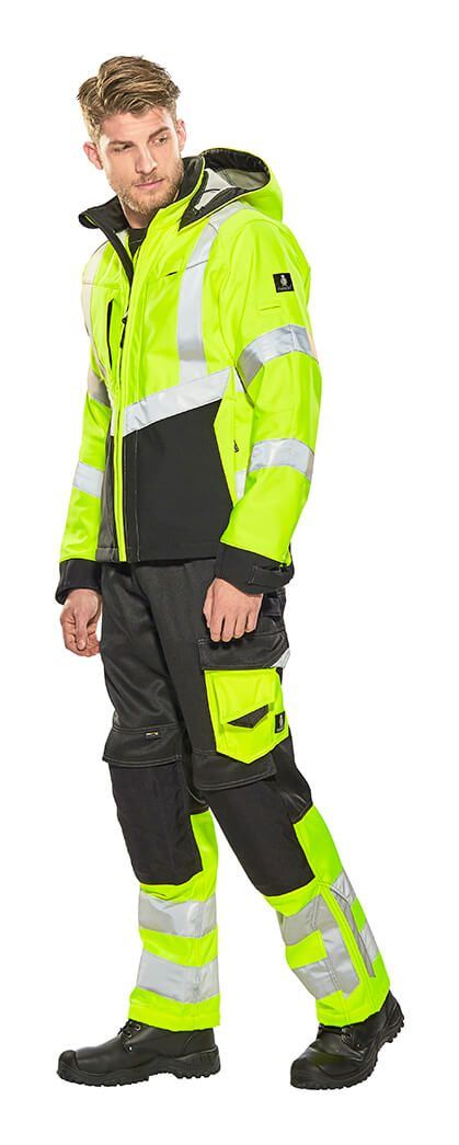Pantaloni con tasche porta-ginocchiere SAFE SUPREME antracite scuro/hi-vis arancio