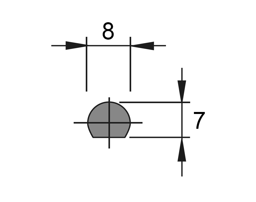 Asta rotante Ø 8 mm 