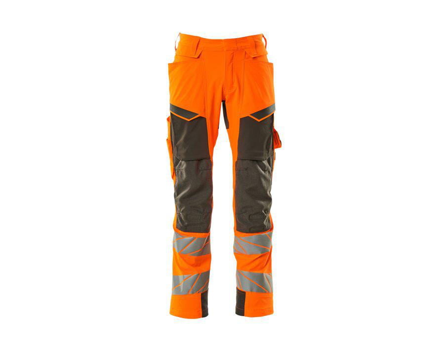 Pantaloni con tasche porta-ginocchiere ACCELERATE SAFE hi-vis arancio/antracite scuro