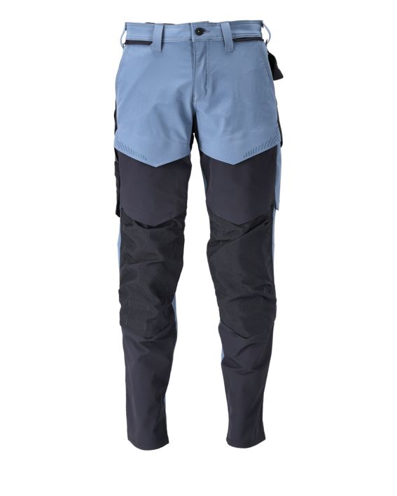 Pantaloni con tasche porta-ginocchiere CUSTOMIZED blu grigio/blu navy scuro