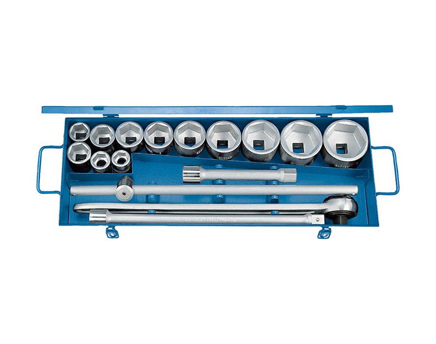 Sechskant-Steckschlüssel-Garnitur 3/4", 16-teilig