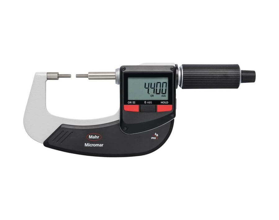 Digital-Bügelmessschraube mit abgesetzter Messfläche und Integrated Wireless