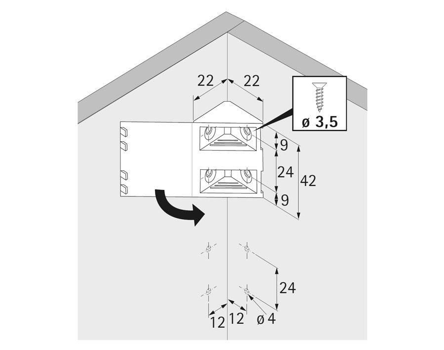 Giunzione universale per angoli 
