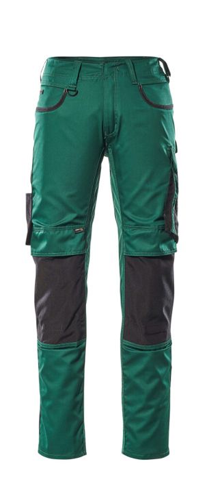 Pantaloni con tasche porta-ginocchiere UNIQUE verde/nero
