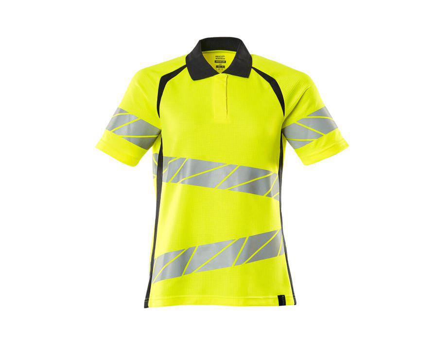 Polo ACCELERATE SAFE hi-vis giallo/blu navy scuro