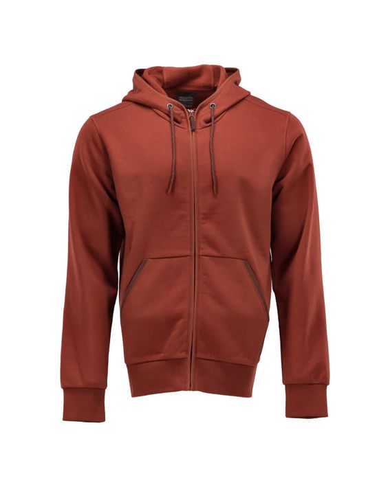Felpa con cappuccio con chiusura lampo CUSTOMIZED rosso autunno