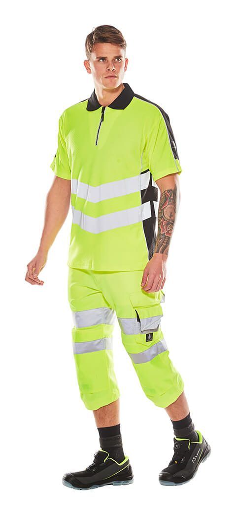 ¾ Lunghezza Pantaloni con tasche porta-ginocchiere SAFE SUPREME hi-vis arancio