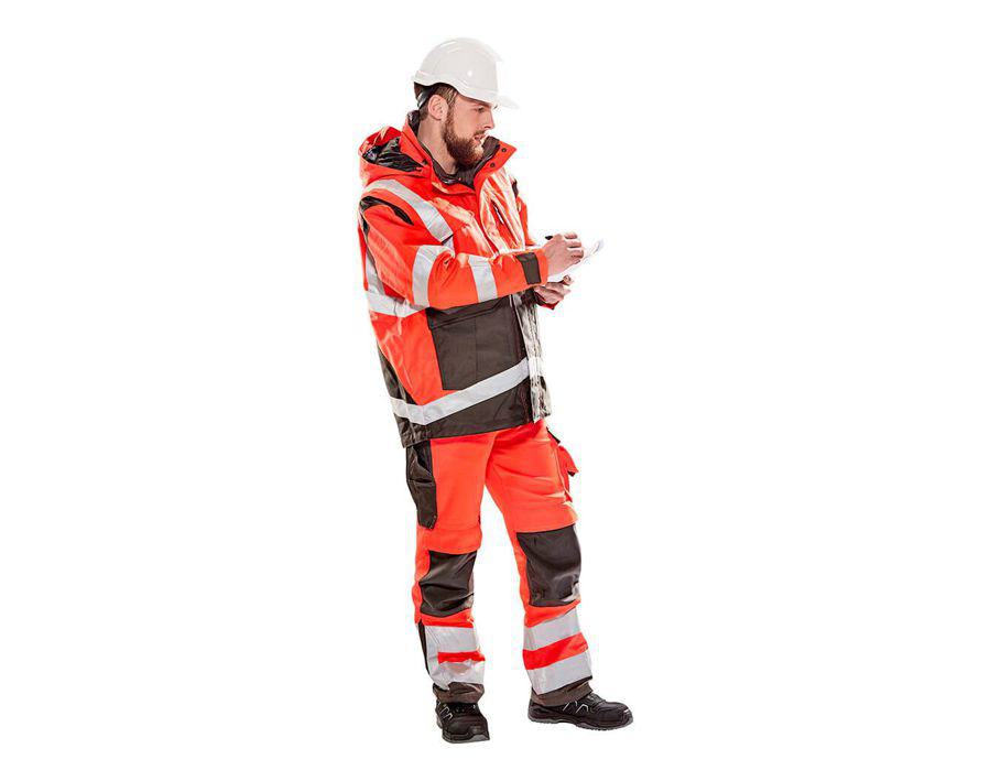 Pantaloni con tasche porta-ginocchiere SAFE SUPREME hi-vis arancio/antracite scuro