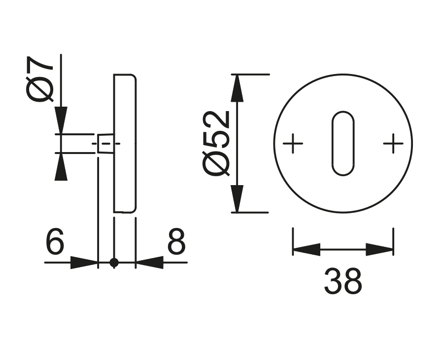 Guarnitura con rosetta e bocchetta serie Stockholm E1140Z/42KV/42KVS 