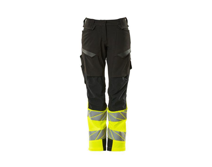 Pantaloni con tasche porta-ginocchiere ACCELERATE SAFE nero/hi-vis giallo