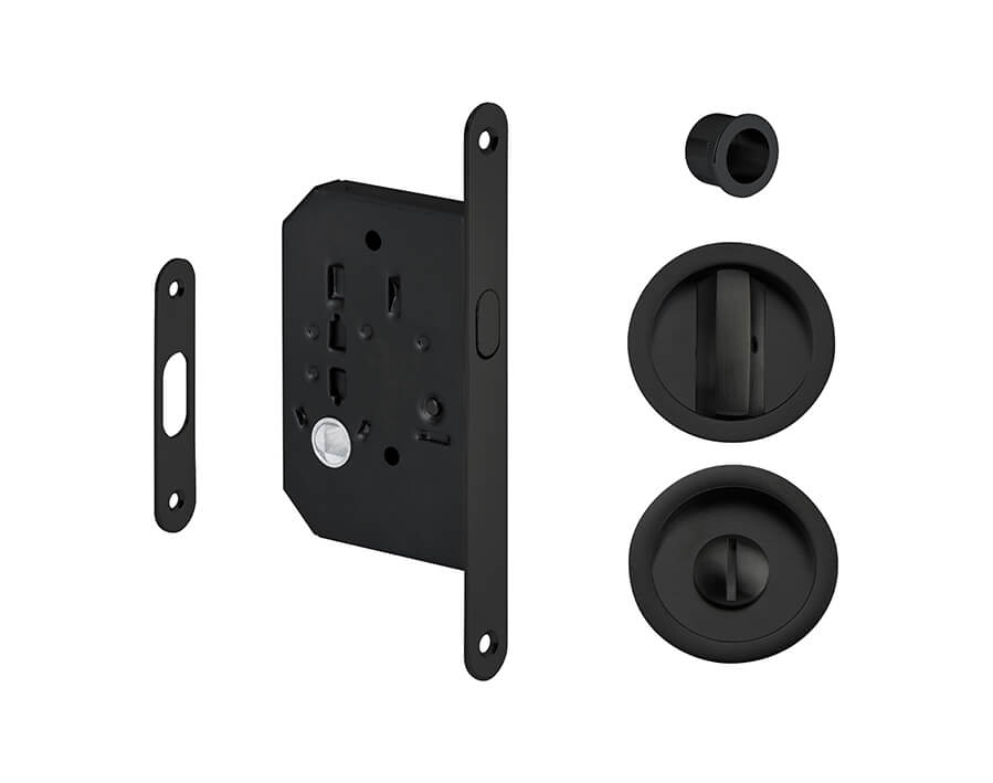 Set serratura per porte scorrevoli 
