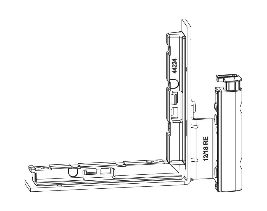 Angolo cerniera DT160 con fisaggio battuta