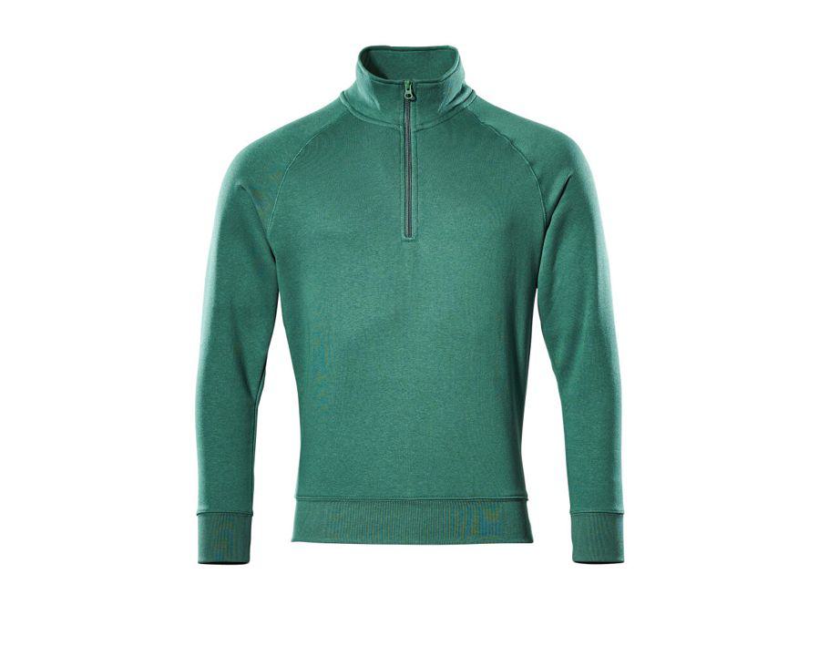 Felpa con mezza cerniera CROSSOVER verde