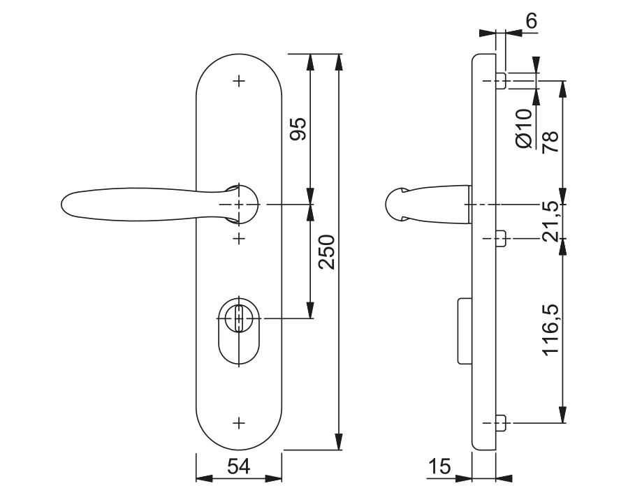 Guarnitura di sicurezza serie Verona 1510/3332ZA/3310