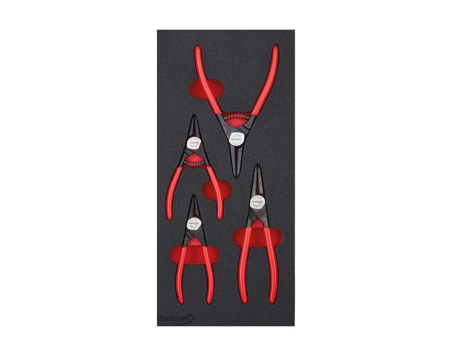 Werkzeugmodul Sicherungsringzangen, 4-teilig, Modul 1/3