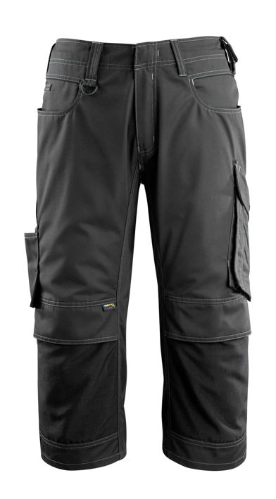 ¾ Lunghezza Pantaloni con tasche porta-ginocchiere UNIQUE nero