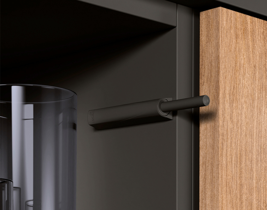 Push to open pin da avvitare - corsa lunga 