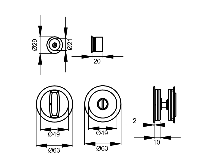Kit serratura per porte scorrevoli
