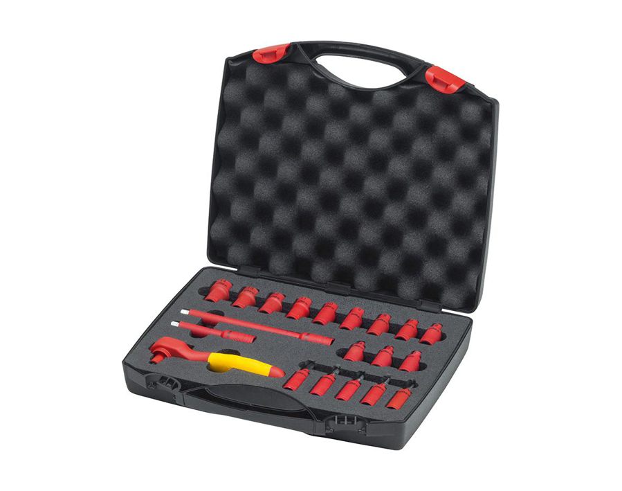 VDE-Sechskant-Steckschlüssel-Garnitur 1/4", 20-teilig