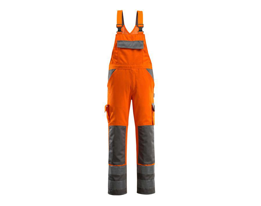 Salopette con tasche porta-ginocchiere SAFE COMPETE hi-vis arancio/antracite