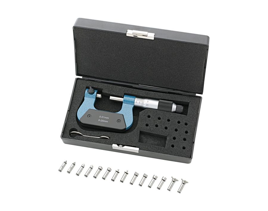 Bügelmessschrauben-Satz mit wechselbaren Einsätzen