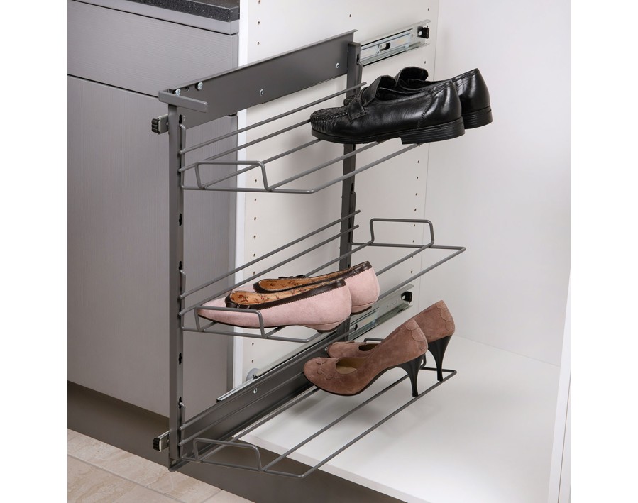 Rastrelliera estraibile con 3 ripiani