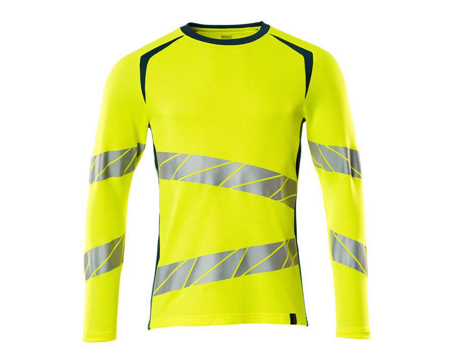 Maglietta, a maniche lunghe ACCELERATE SAFE hi-vis giallo/petrolio scuro