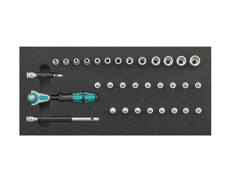 Werkzeugmodul Steckschlüssel 1/4", 33-teilig, Modul 1/3