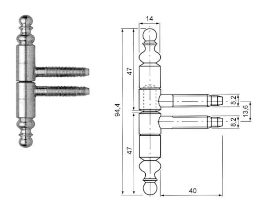 Cerniera stile barocco 50B-14-000